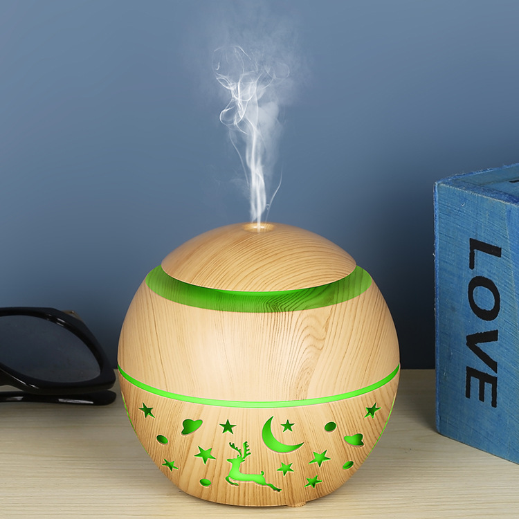 Humidificador hueco de champiñones pequeños-grano de madera claro