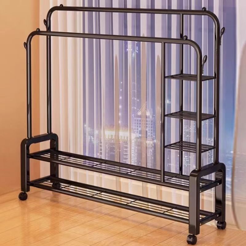 percha de secado simple piso casero dormitorio colgar ropa estante dormitorio balcón interior percha de secado plegable barra de sandala