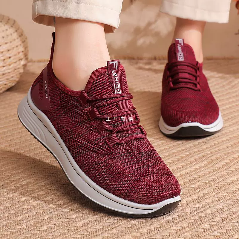 Мама обувь мягкая подошва повседневная спортивная обувь для пожилых женщин бабушка противоскользящая легкая обувь для пожилых людей весной и осенью