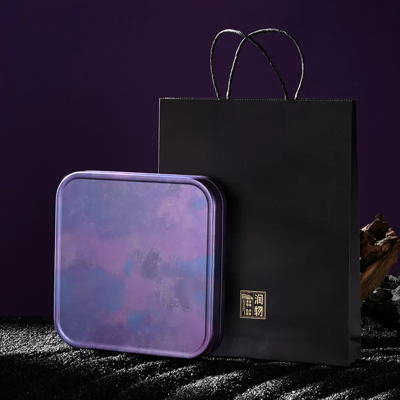 义统白茶普洱茶饼盒马口铁盒知野1240茶叶包装茶饼收纳盒现货礼盒