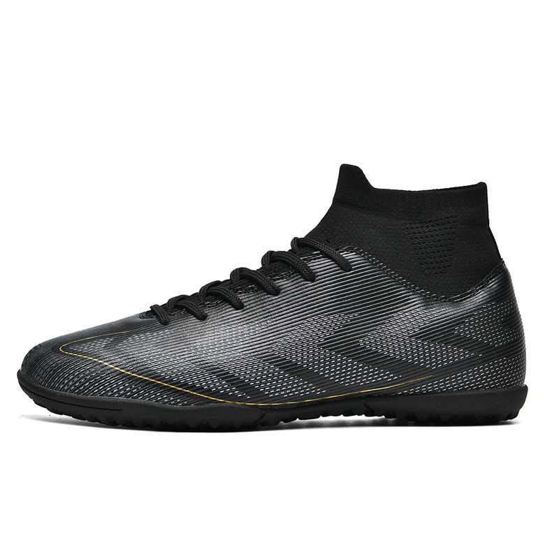 Zapatos de Fútbol de Caña Alta TF de Caucho Ligero para Césped Artificial y Tierra Dura