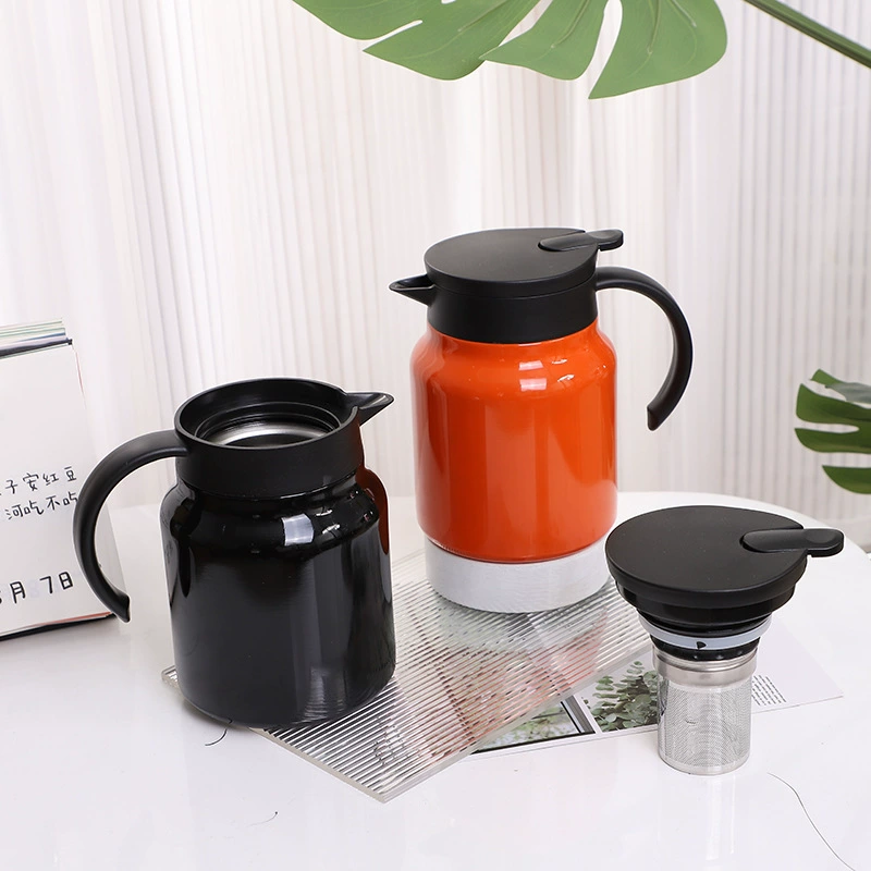 Teapot stainless steel for home use, capacious thermos, handheld tea