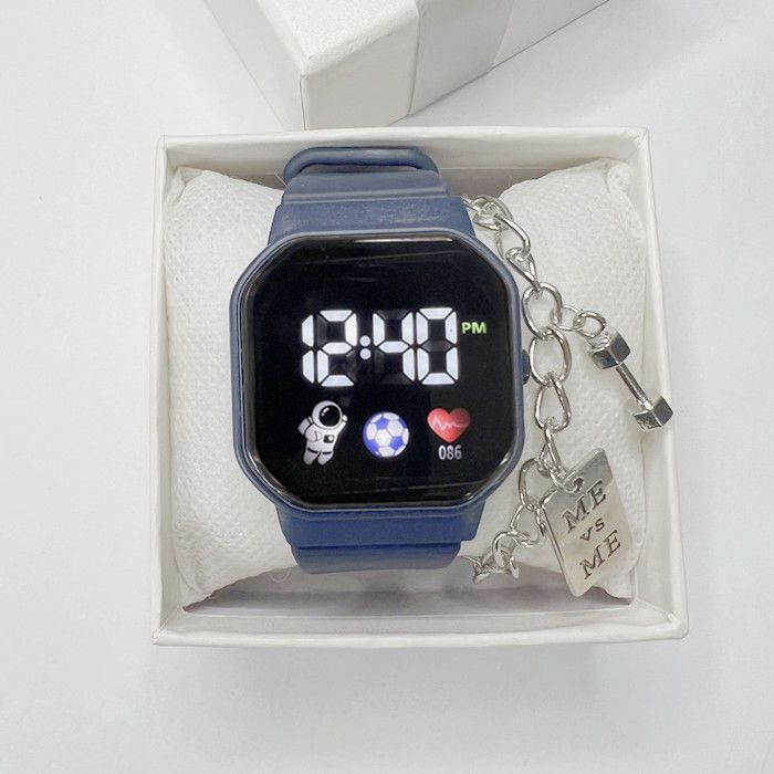 Reloj de astronauta LED con sentido de ciencia y tecnología, estudiantes de sexo masculino y femenino, reloj electrónico infantil impermeable de moda simple y de alto valor