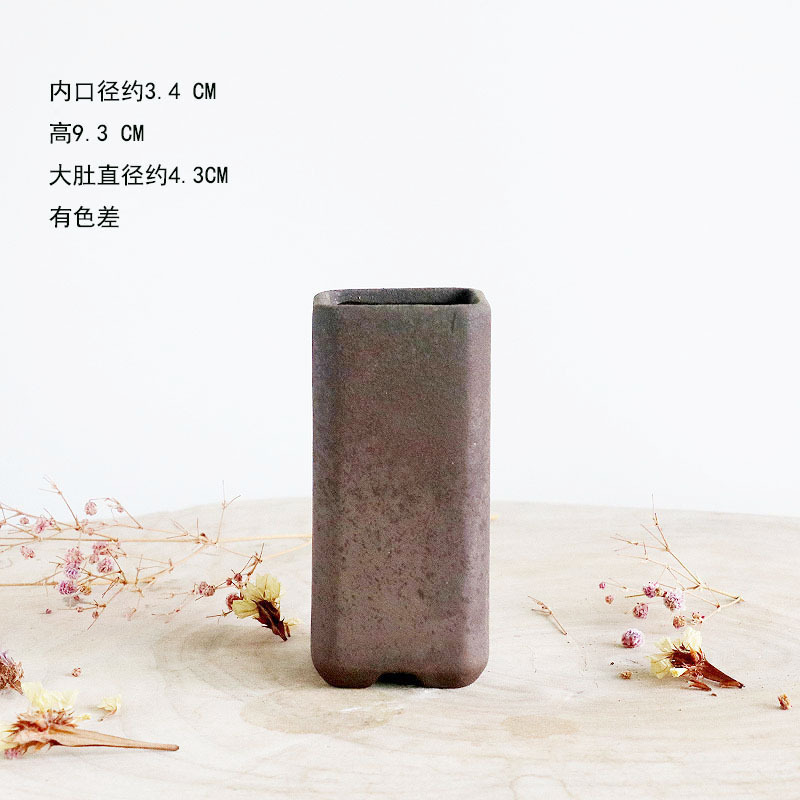 迷你水培小花瓶陶瓷复古餐桌装饰品摆件办公室桌面绿植铜钱草茶玩|undefined
