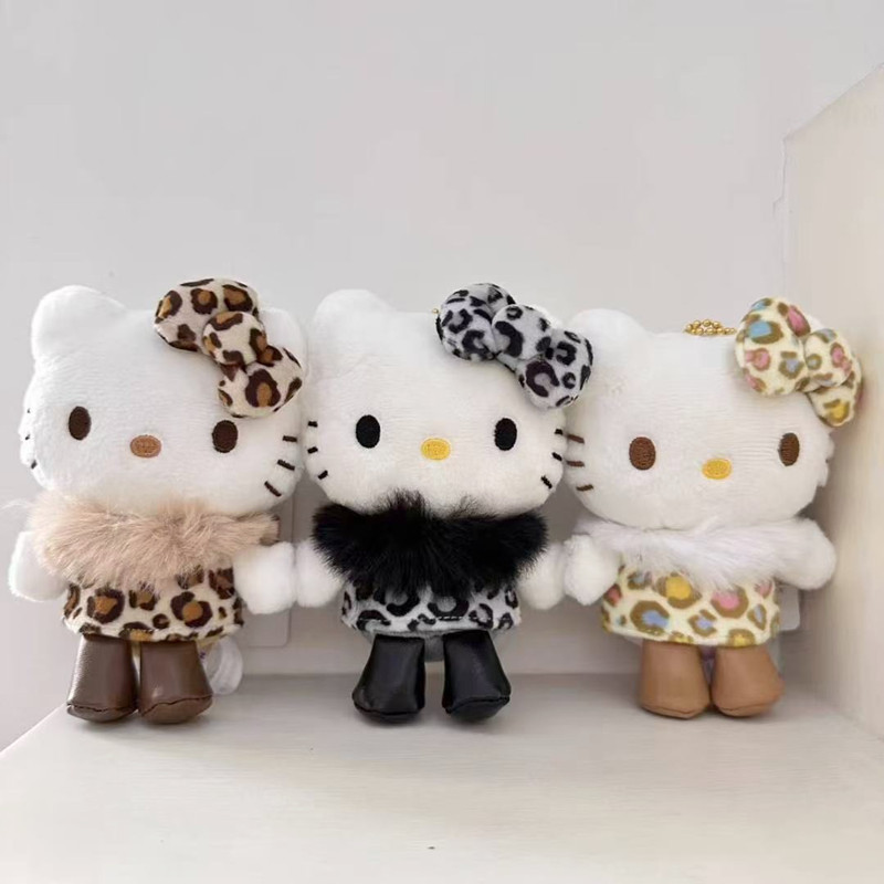 かわいいヒョウ柄シリーズのケイティのペンダントのぬいぐるみのおもちゃkt猫のバッグの装飾品のキーホルダーの装飾品|undefined