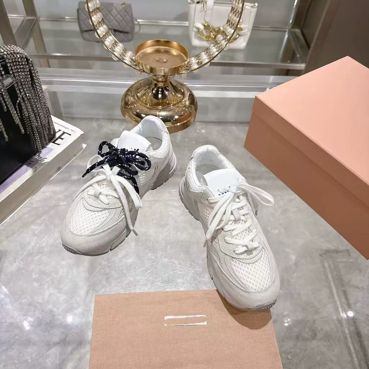 Высокая версия 2025 Miujia новые кроссовки в американском стиле «dad shoes», ретро спортивные повседневные, европейская версия, универсальные dad shoes