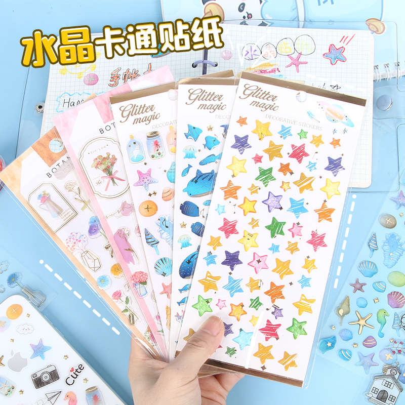 Nuevo sueño goteo pegatinas de cristal estampado transparente estampado