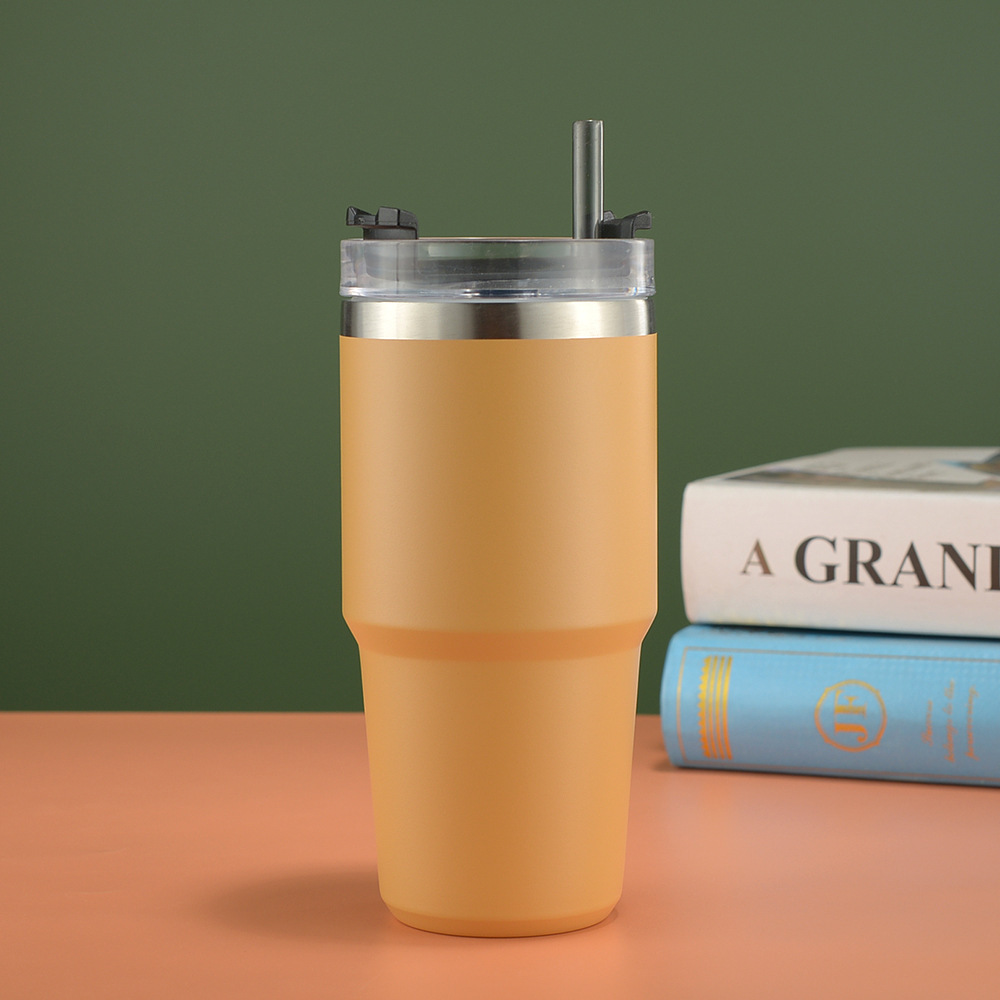 Producto explosivo del sudeste asiático Taza de aislamiento de acero inoxidable 304 Taza de automóvil 30oz20oz Taza de hielo para automóvil Taza de agua con pajita