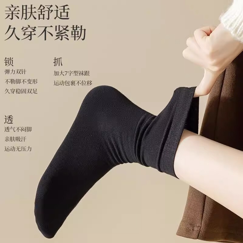 袜子女春夏日系堆堆袜ins潮纯白色中筒袜秋冬松口月子袜女士长袜|undefined