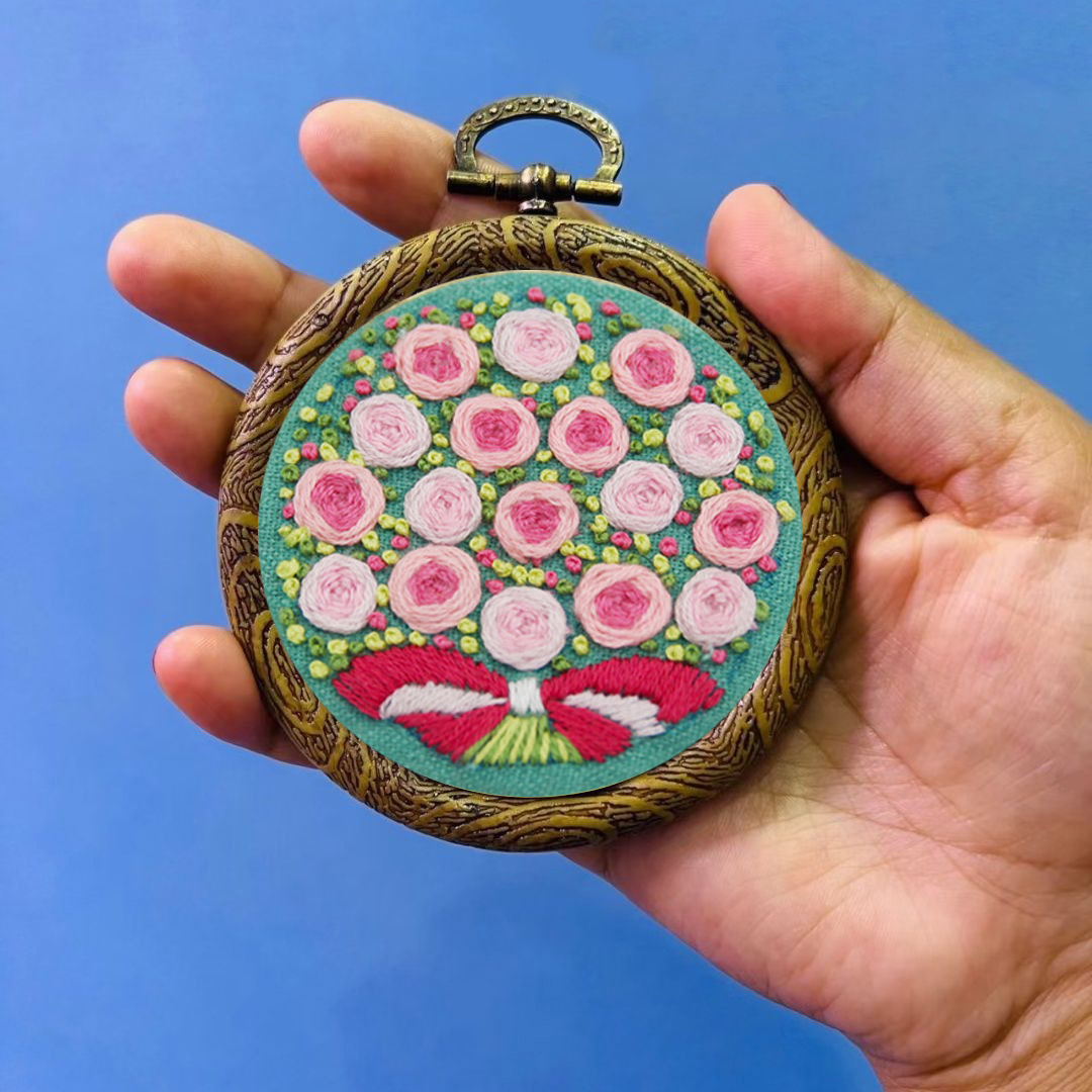 Antiguo nuevo bordado colgando pintura hecha a mano diy paquete de material sala de estar lu bordado costura práctica bolsa transfronteriza inglés colgando pintura