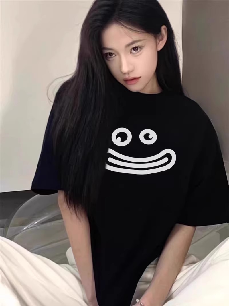 太ったMM純綿半袖tシャツ女性2025新型夏デザイン感小衆アメリカ式高街ゆるい半袖上着