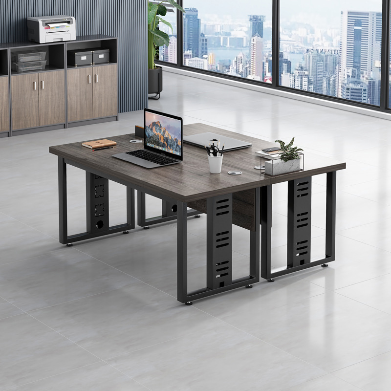 Escritorio de oficina simple Escritorio de personal moderno mesa de oficina y silla combinación 2/4/6 personas Escritorio de oficina Mesa de computadora financiera