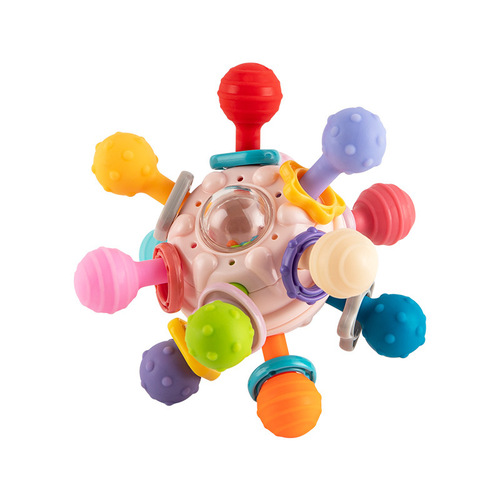 Manhattan hand ball grasping training rattle baby toy 0 to 1 year old educational early education newborn baby teething gel
