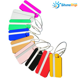 Luggage silicone wheel cover boarding pass checked luggage metal trolley case tag logo acrylic suitcase