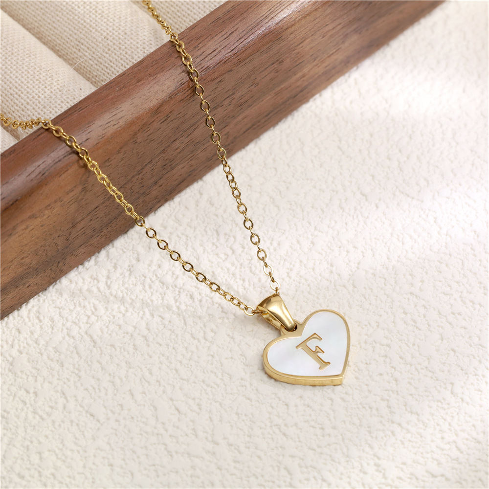 8g Weight 304 Stainless Steel Pendant Material Pendant Necklace Classification 304 Stainless Steel Chain Material cable chain Chain Type 1 Piece Quantity Daily Occasion 304 Stainless Steel Material Letter, Heart Shape Pattern All Seasons Season Women's Gender Polishing Design IG Style Style Wholesale Jewelry IG Style Letter Heart Shape 304 Stainless Steel Polishing Pendant Necklace Cable Chain 11