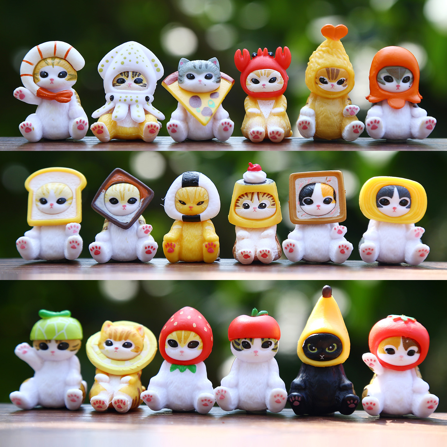 New Cross-Border Cartoon Trendy Japanese-Style Food-Themed Cat Headgear Anime Figure Creative Costume Cat Decoration Ornament