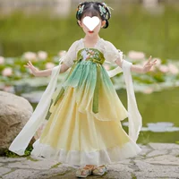 Hanfu Girl Летний стиль Детский древний стиль Super Fairy 2024 Новый летний древний костюм Платье для девочек Юбка Ru в китайском стиле.
