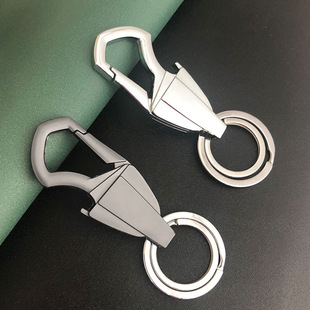 Men's Business Bottle Opener Keychain Metal Waist Hanging Advertising Keychain Laser Marking Wholesale Key Chain for Men
