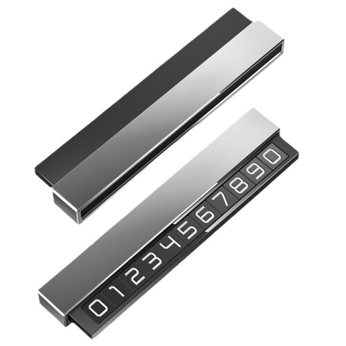 Metal Car Temporary Parking Sign License Plate Holder Creative Glow-in-the-Dark Car Parking Phone Number Plate with Logo High-end
