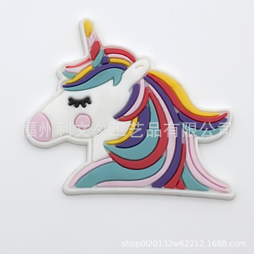 New Rainbow Unicorn Cute Cartoon Hole Shoes Shoe Flower Shoe Clip Accessory DIY Shoe Accessories