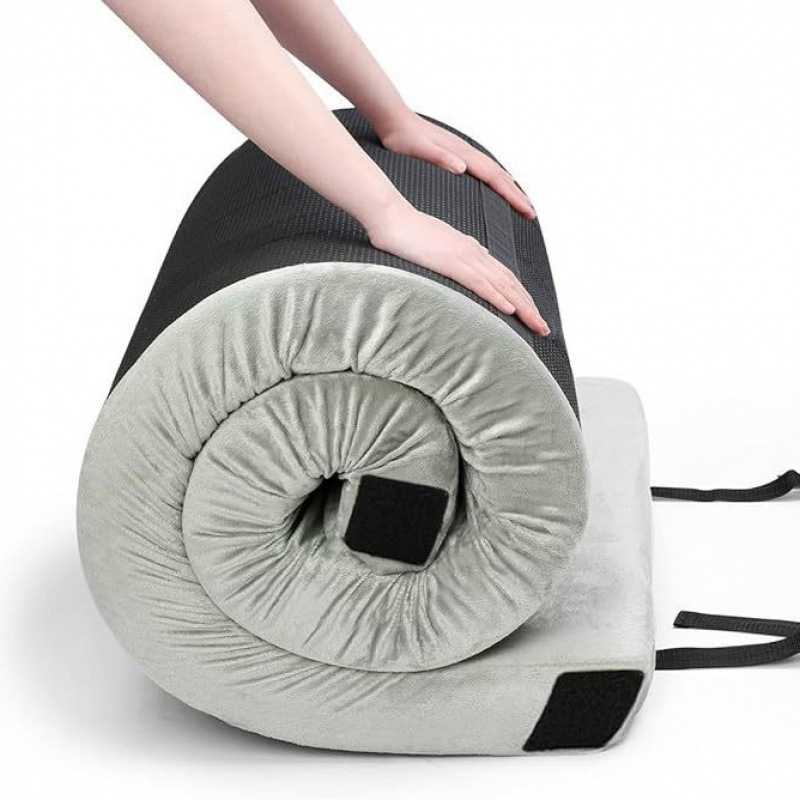 Thickened Waterproof Memory Foam Camping Mattress Portable Sleeping Pad Rollable Foldable Backpack Travel Memory Foam Mattress