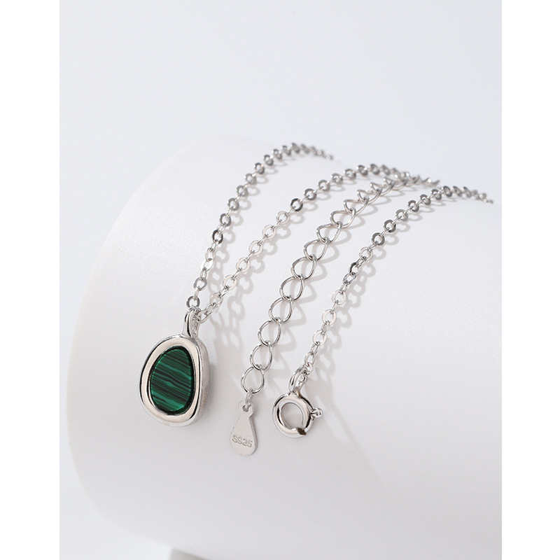 De doble cara de Pavo Real blanco fritillary collar de las mujeres de plata esterlina 925 Luz de lujo nicho colgante collar de cadena de clavícula simple todo fósforo