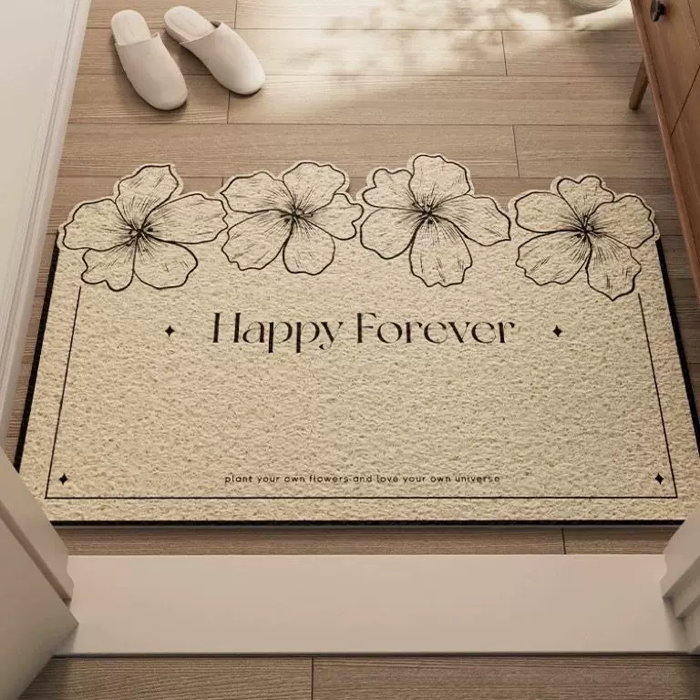 跨境入户地垫轻奢优雅玄关进门口刮泥脚垫户外可裁剪可冲洗丝圈垫