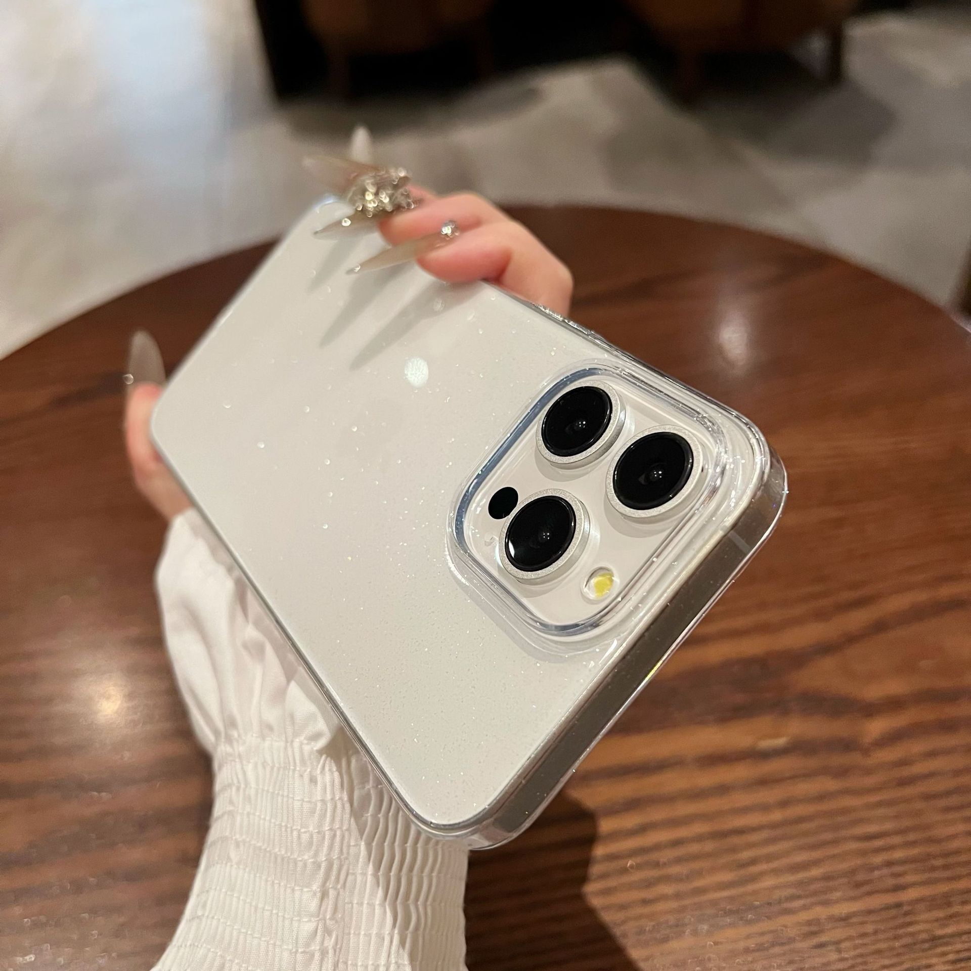 Pc brillo simple y transparente para iPhone16ProMax magnético 15 funda para teléfono móvil 13 Apple 14 hombres y mujeres 16 duro