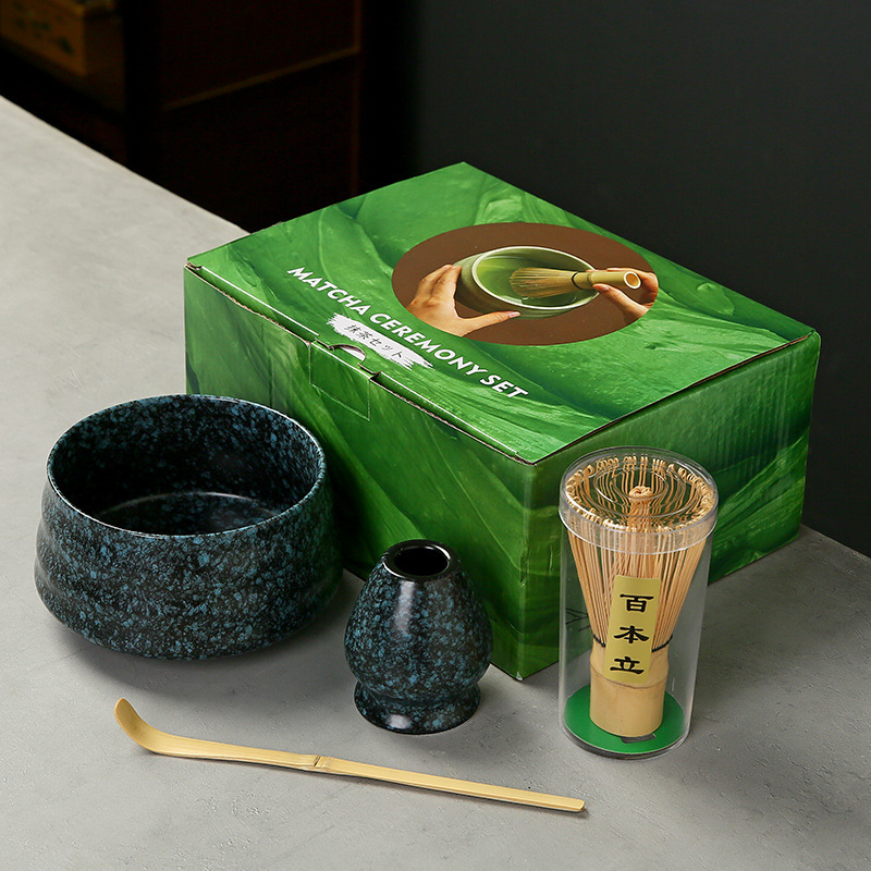 抹茶茶碗日本式抹茶宋代点茶道具陶磁器茶碗カップミキサー抹茶ブラシ茶コップセット|undefined