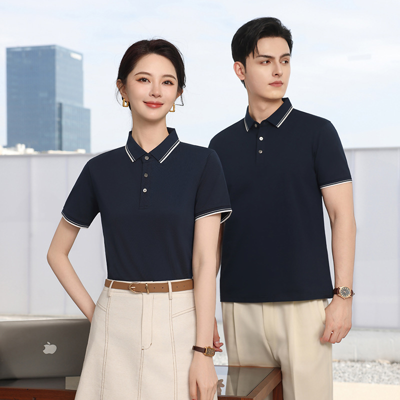Cole Solona polo de solapa lisa personalizado verano transpirable de manga corta bordado corporativo de doble tira