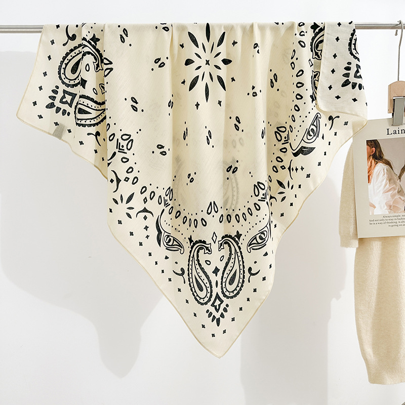 Primavera nueva toalla cuadrada impresa en herringbone flores de anacaju bufandas decorativas paisley impresa bufandas