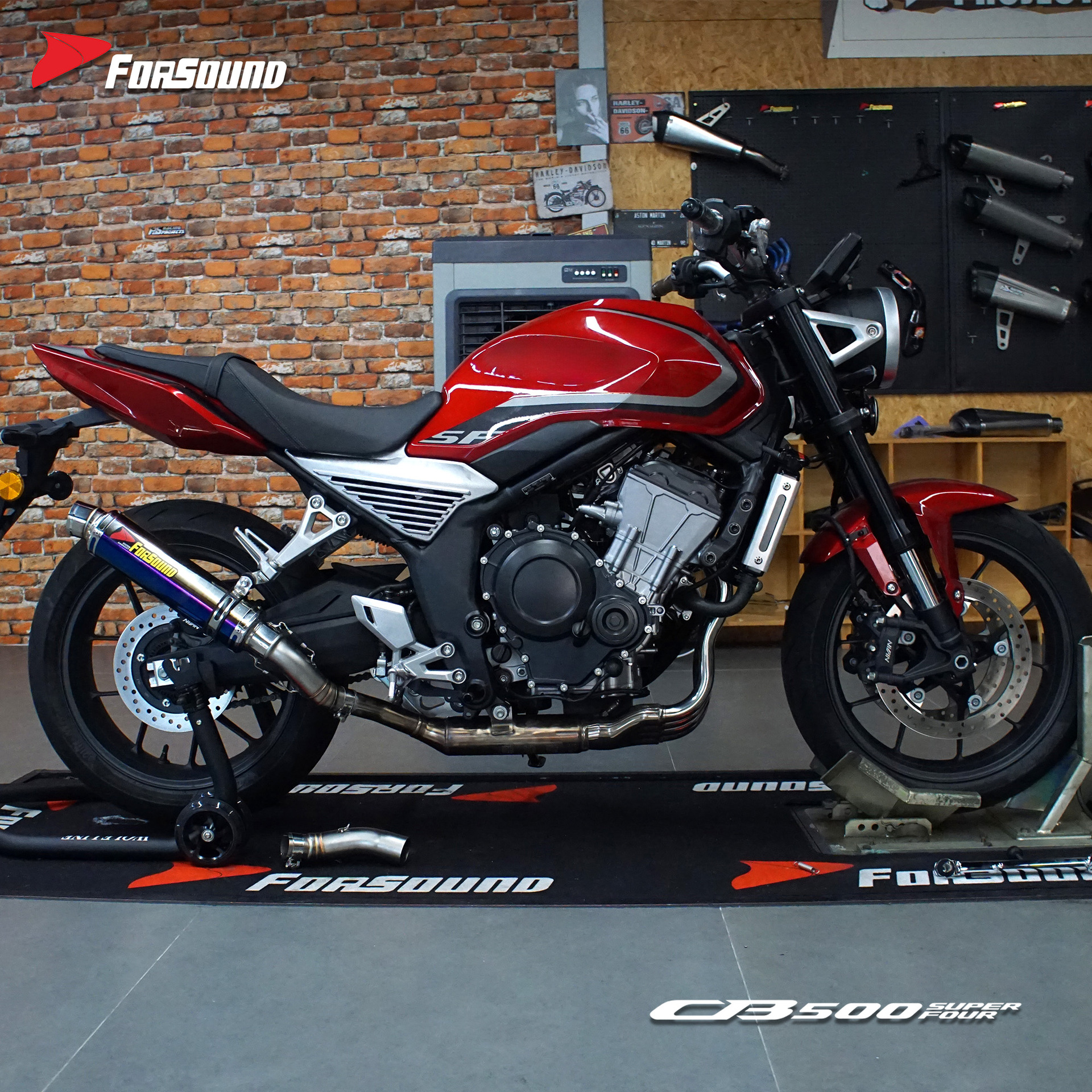 Suitable for HONDA CB500SF modified mid-tail section stainless steel motorcycle exhaust pipe
