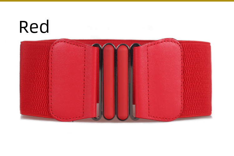 3124 simple super wide Women's decorative Korean women's buckle waist fashion Joker elastic belt 90g_viptrois.com