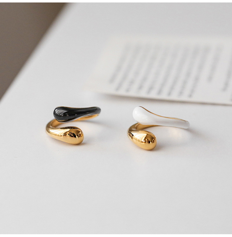 Women's Gender Wholesale Jewelry Basic Modern Style Classic Style Geometric Water Droplets 304 Stainless Steel 18K Gold Plated Rings