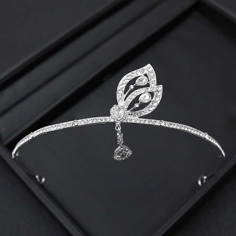 Corona Tocado Bridal Rhinestone Corona Vestido de ceremonia de boda Regalo para adultos de 18 años Cumpleaños Princesa Accesorios para el cabello Niños