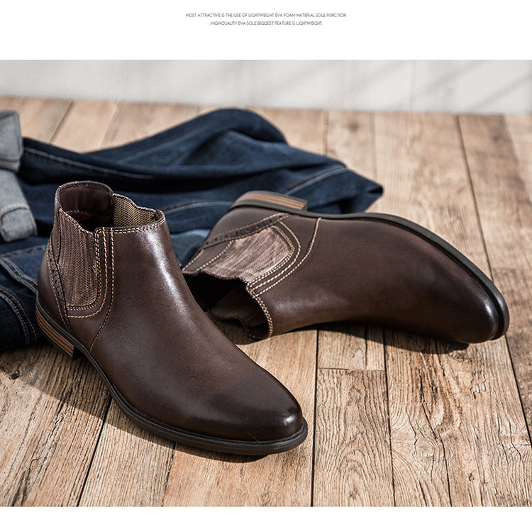 Britische High-Top-Vintage-Lederstiefel in polnischer Farbe, spitze Martin-Stiefel mit Oberschicht aus Rindsleder, Bikerstiefel_voghion.com