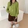 秋冬大码宽松撞色针织衫