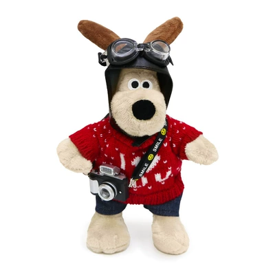 Car ornaments, Dog Vice Driver Car Doll - red-sweater-handdog-flash-camera-1