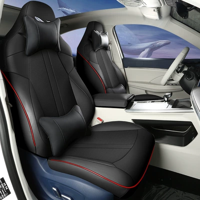 Modelə uyğun (Original) oturacaq örtükləri – Special car can be ordered 2022 - black-red-line-deluxe-edition-remarks-model-year-rear-half-pack