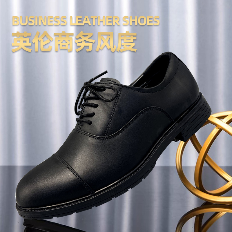 zapatos de cuero para hombres de negocios casual zapatos de cuero negro zapatos de boda británicos correa de cuero de vaca zapatos de moda
