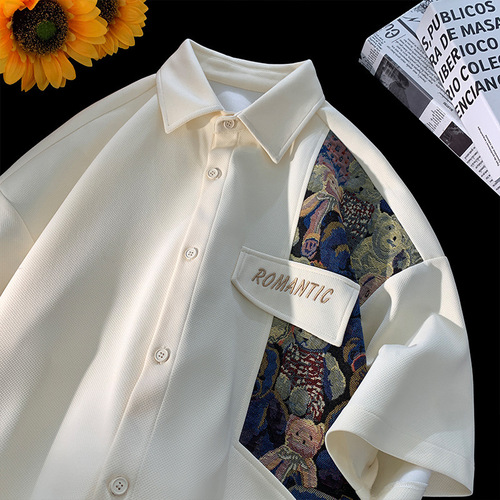 Men's Short-Sleeve Shirt: New Chinese-Style Casual Summer Top with Half-Sleeve Design—Stylish T-Shirt Outerwear