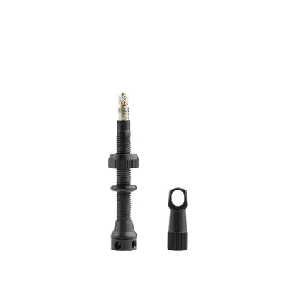 Stem with Side Hole for — valve - side-four-holes-60mm-black-with-straight-grain-cap