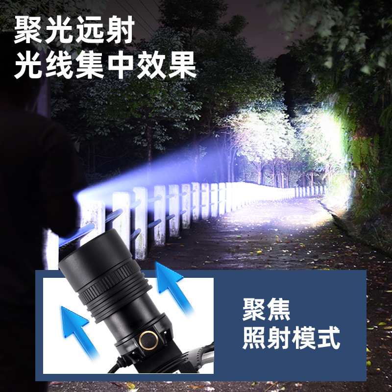 (2개) 공장 직접 폭발 P70 슈퍼 밝은 헤드 라이트 충전식 줌 장거리 헤드 장착 낚시 램프 작업 램프