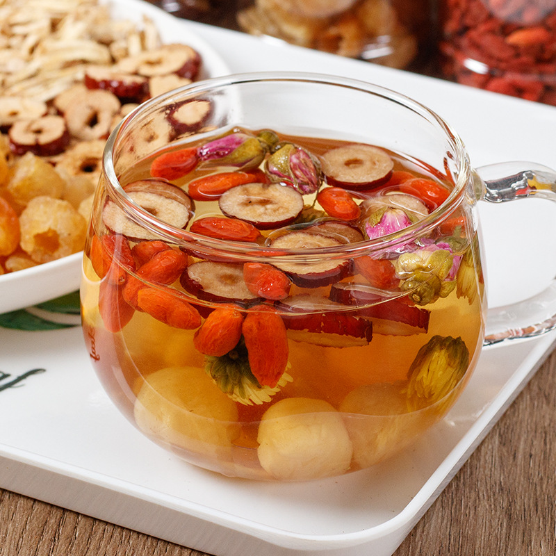 Canned Herbal Flower Tea Blend Rose Honeysuckle Chrysanthemum Jasmine Goji Berry Osmanthus Cold Brew 30g key features