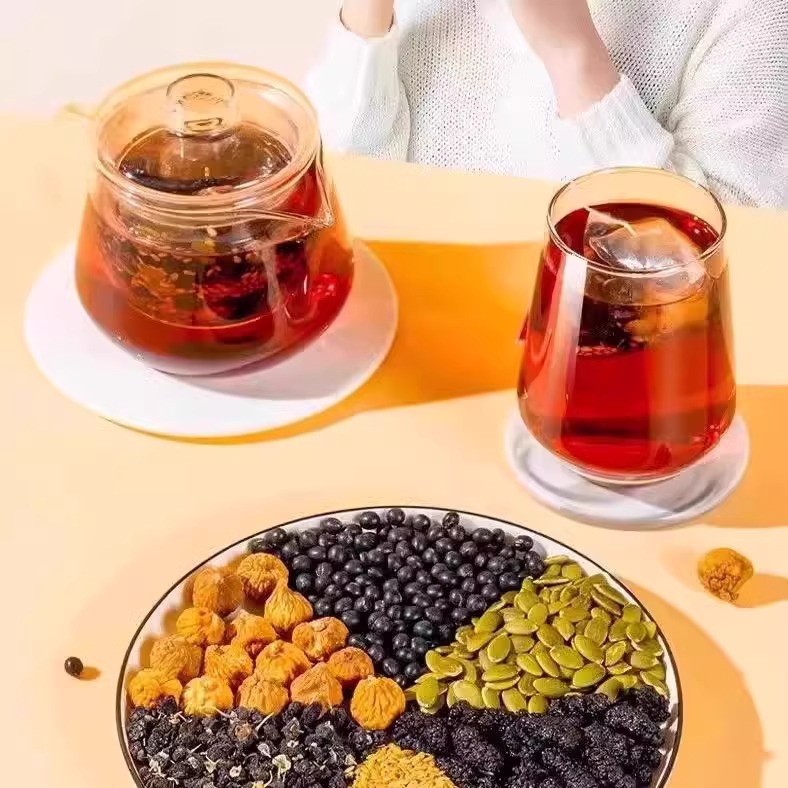 Flaxseed Fig Progesterone Support Tea 12 Herb Blend with Red Ginseng 50 Cold Brew Bags 125g overview