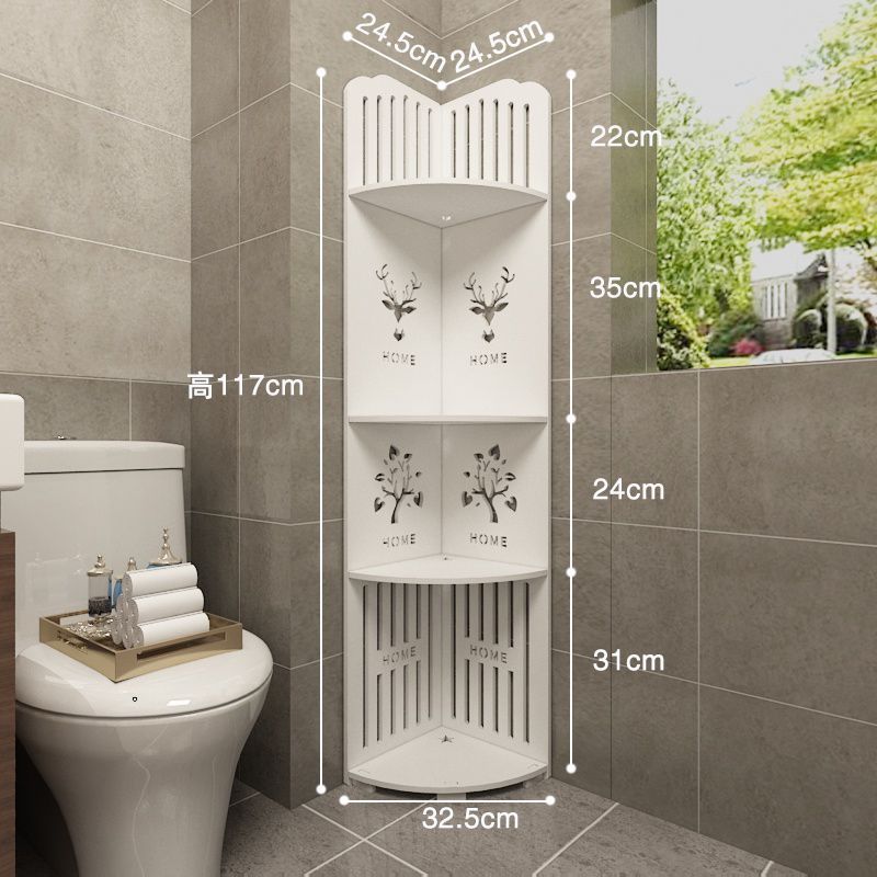 プラスチック浴室床置き収納棚壁の隅のトイレの棚の三角形の棚のトイレのシャンプーの収納|undefined