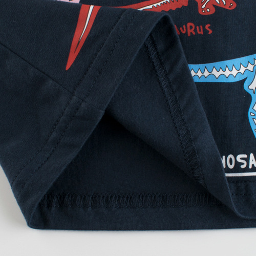 Korean Children's Clothing New 2024 Summer Boy's Short Sleeve T-Shirt Dinosaur Cartoon Baby Clothes Kids Clothes