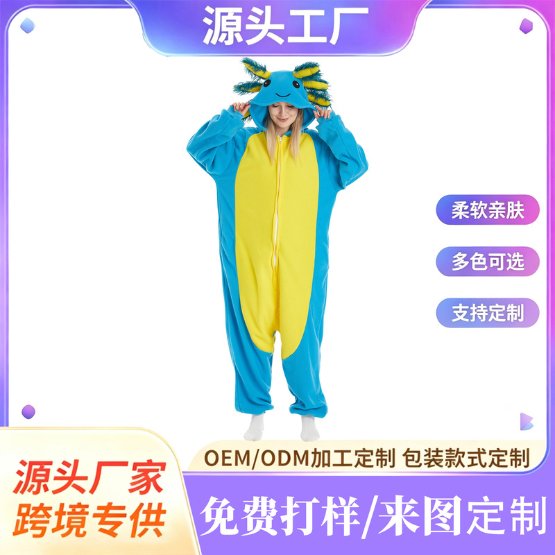 In-Stock Cross-Border Cartoon Onesie Pajamas for Adults in Pink, Blue, Purple, and Yellow, Animal Performance Costumes, Halloween Fleece Cute Outfits In-Stock Cross-Border Cartoon Onesie Pajamas for Adults in Pink, Blue, Purple, and Yellow, Animal Performance Costumes, Halloween Fleece Cute Outfits