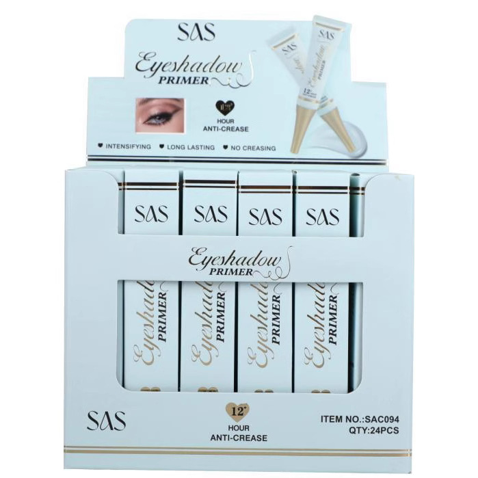 (Caja de presentación) Crema base de ojos de punto transfronterizo europea y americana, duradera, impermeable y sin maquillaje, 24 piezas, una caja de SAC094