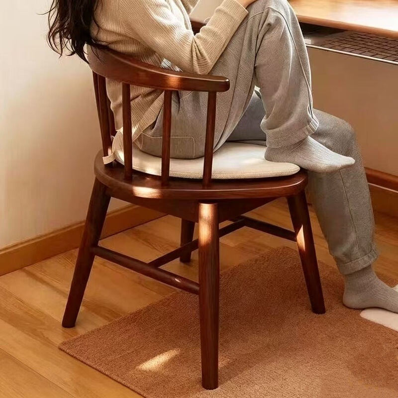 Solid Wood Swivel Dining Chair, Modern Princess-Style French Soft-Wrapped Windsor Backrest Chair, Home Study Balcony Armchair, Leisure Chair Solid Wood Swivel Dining Chair, Modern Princess-Style French Soft-Wrapped Windsor Backrest Chair, Home Study Balcony Armchair, Leisure Chair